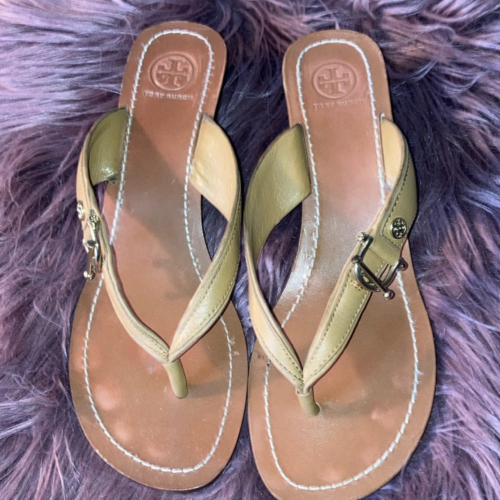 Tory Burch Tan Leather Women's Sandals